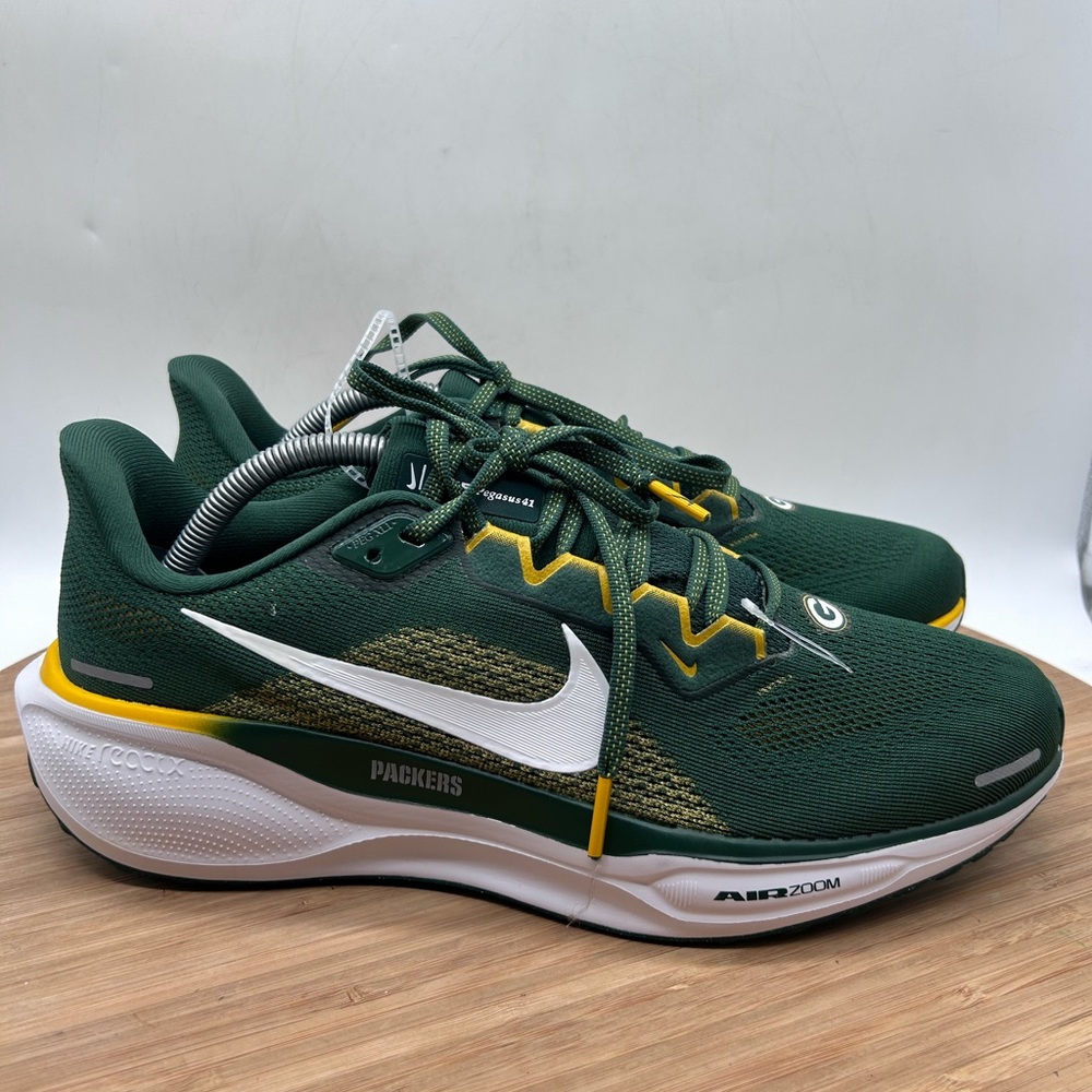 Nike Air Zoom Pegasus 41 Green Bay Packers Sneakers FZ5090-300 Mens Sz 9.5 NEW